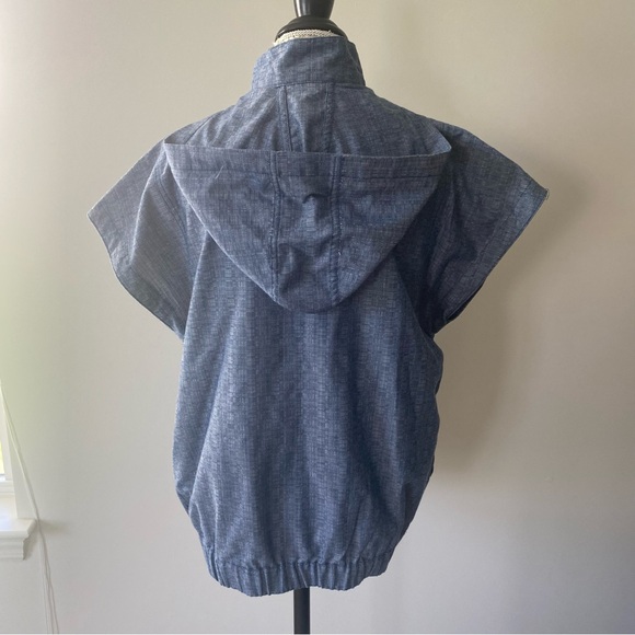Derek Lam For Design Nation Hooded Short Sleeve Chambray Jacket - Picture 3 of 9